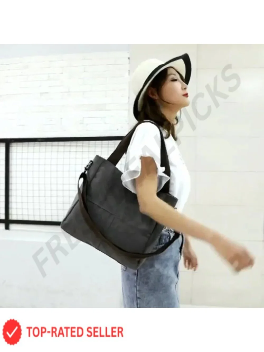 Canvas Tote Bag Shoulder Crossbody Work Purses Travel Satchel